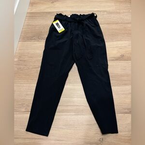 Costco 32* black cooling light weight dress pants NWT sz Small with waist tie
